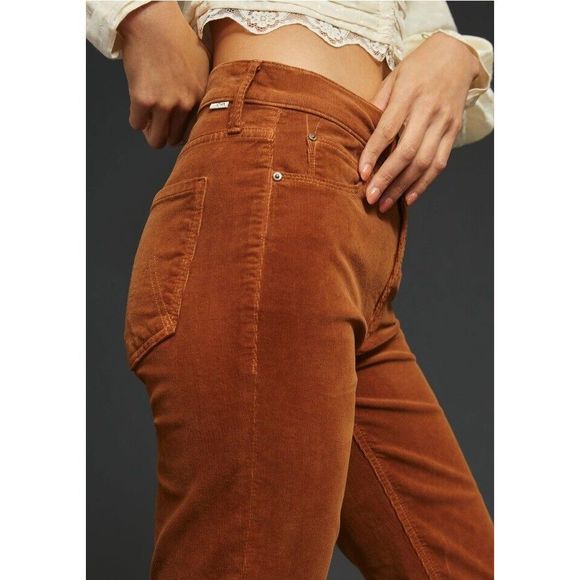 New Mother The Mid Rise Dazzler Corduroy Ankle Jeans Pants In Monks Robe Size 34 - Picture 5 of 13